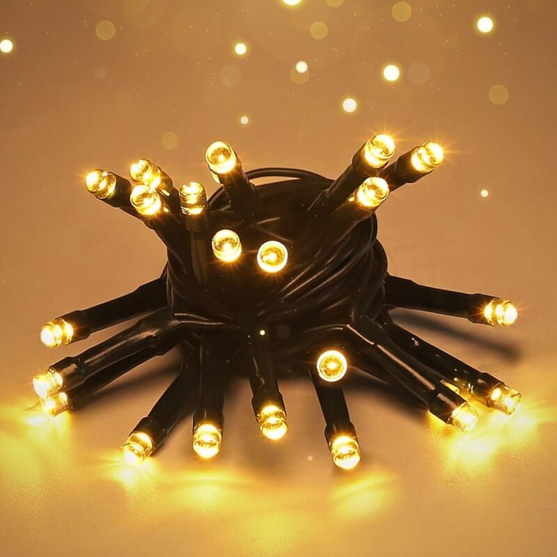 SALCAR LED Lichterkette Außen Batterie, 2M 20LED Christbaumbeleuchtung Außen, Wasserdicht Lichterkette für Innen Außen, ...