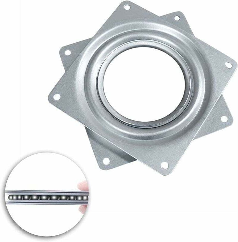 Drehplatte mit quadratischem Lager, 1 Stück Drehplatte mit quadratischem Drehteller 360-Grad-Drehung 10 cm kugelgelagert...