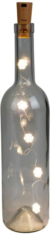 Buri - Flaschen-Lichterkette Weihnachten Winter Schneeflocke Korken Flaschenlicht led warmweiß inkl. Batterie