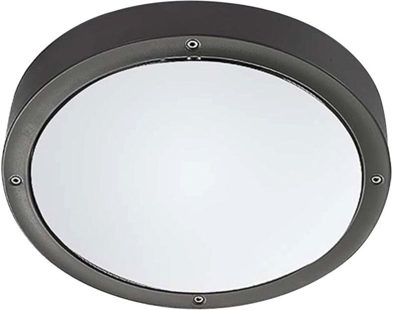 Ledkia - Leds-C4 Basic - Außen led Round Flush Deckenleuchte Basic Aluminium Grey 26cm 1488lm 4000K IP65