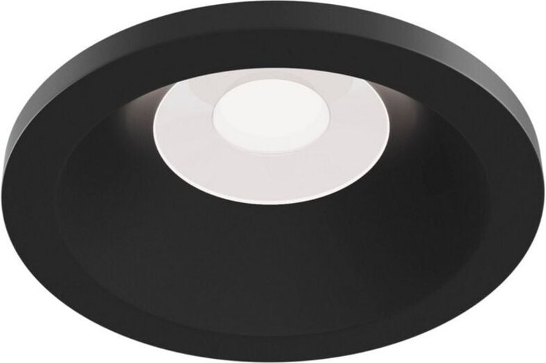 Einbauleuchte Deckenlampe Wohnzimmerleuchte 1 flammig rund IP65 schwarz d 8,5 cm