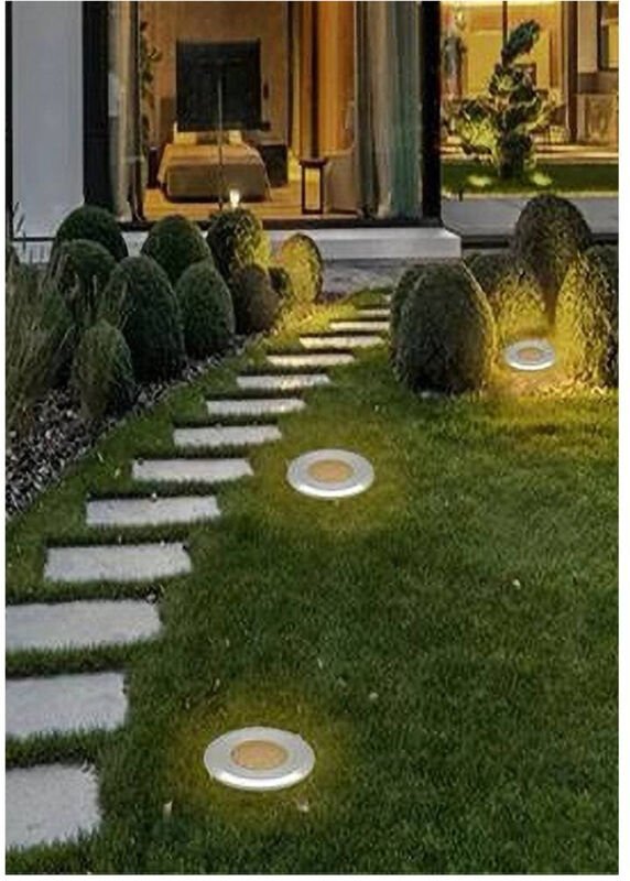 Trade Shop Traesio - Trade Shop - Einbaustrahler Stufenleuchte 12V 1 Watt Licht 6500K 3000K 4000K Grün Blau IP68 ES41 -