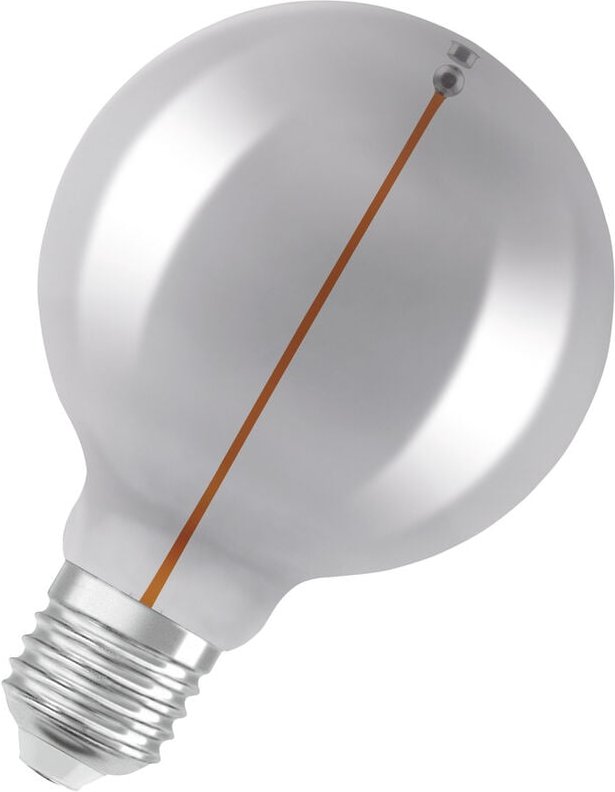 OSRAM LED-Lampen, Vintage-Edition, 6 Watts Ersatz, E27, G95-shape, 1800 Kelvin, Comfort warm white, Klares Glas, single ...