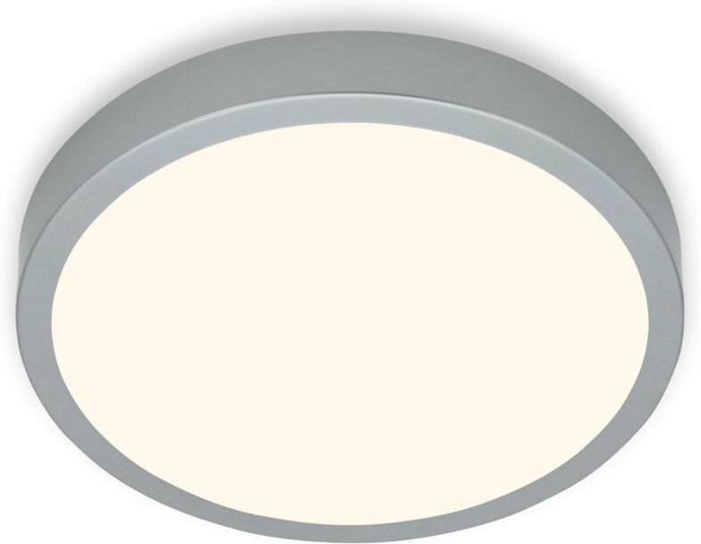 Briloner - Leuchten –Deckenlampe led, Deckenleuchte, warmweißes Licht, Aufbaulampe, Aufbauleuchte, Silberfarbig, Ø380x50...