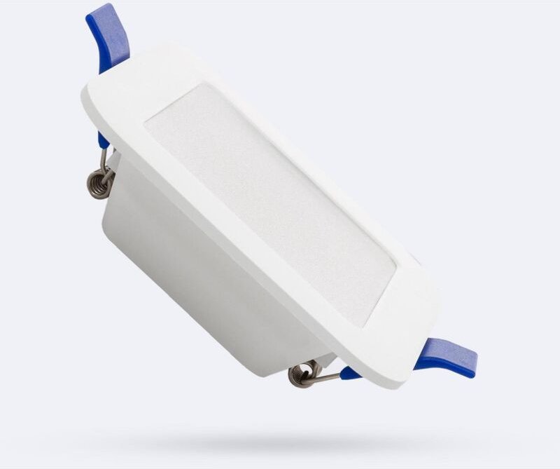 Efectoled - led Einbaustrahler flach 3W Eckig solid Ausschnitt 80x80 mm 3000K Nicht Dimmbar Warmweiß