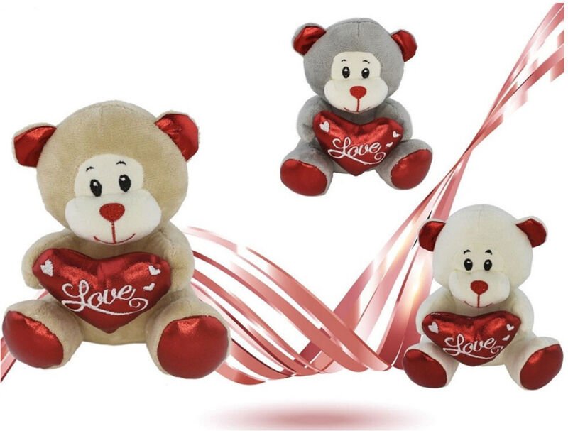 Trade Shop Traesio - Trade Shop - peluds order mit heart love lams 16 cm san valentino 3 col.ass. 93635 -