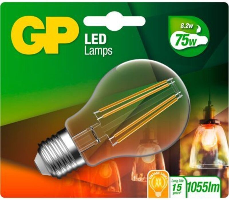 GP Lighting Filament Classic E27 LED 8,2W (75W)806lm DIM GP079934