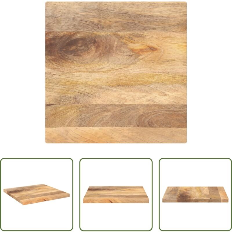 vidaXL Mangoholz - Tischplatte 50x50x3,8 cm Quadratisch Massivholz Mango