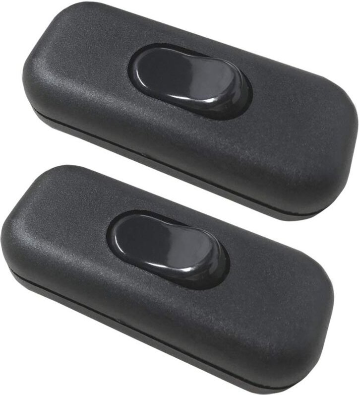 2 Stücke Bi-Pole Inter Kippschalter 6A 250 v Kippschalter Dimmer/Lampenschalter, Schwarz