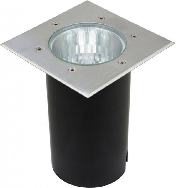 Große Einfahrtsleuchte 18 cm quadratisch 1xE27 Edelstahl IP67 SU-MA Pabla M4030