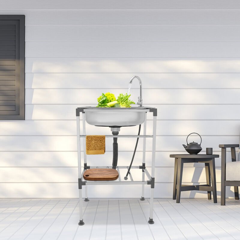 Einzelne Schale Küchenspüle Gewerbliche Restaurant-Küchenspüle Edelstahl Spüle