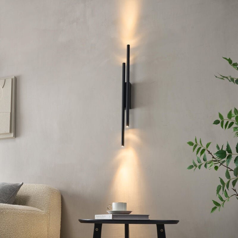 Innen-Wandleuchte schwarz mit vier Lichtpunkten 70 cm - Gali