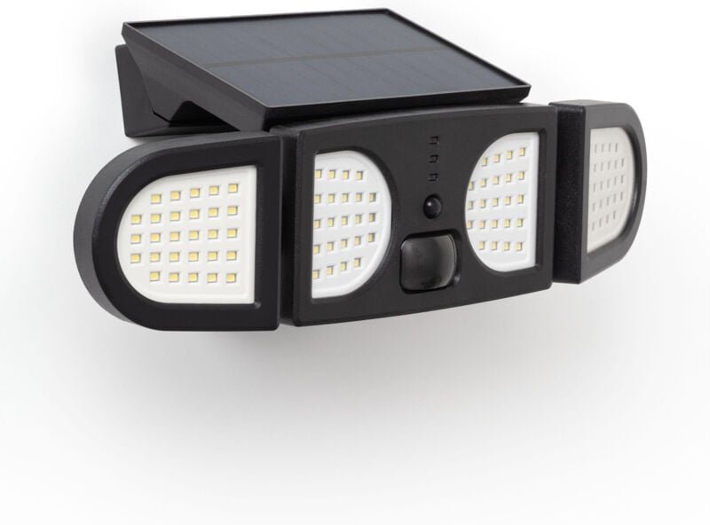 Thumbnail - Led Flutlicht Solar 5W ip mit PIR-Bewegungssensor und Dämmerungssensor 6000K - 6500K Ja Schwarz Kaltweiß