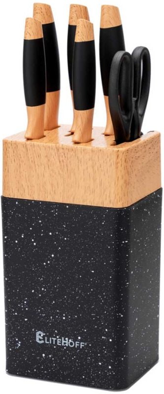 Küchenmesserset Im Stand Mit Schärfer E-6267
