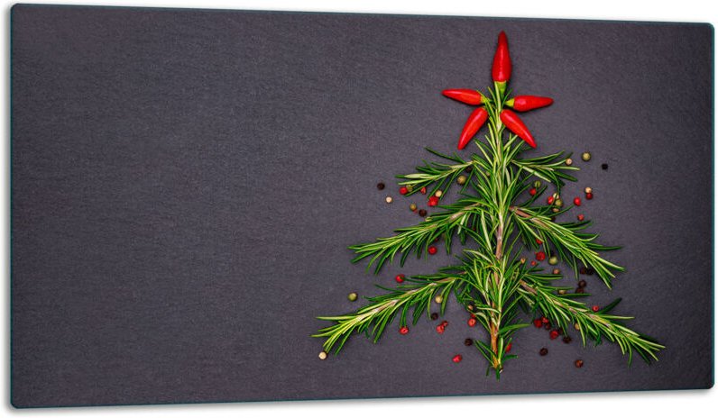 Glasschild Schneidebrett 52x30 Feertage