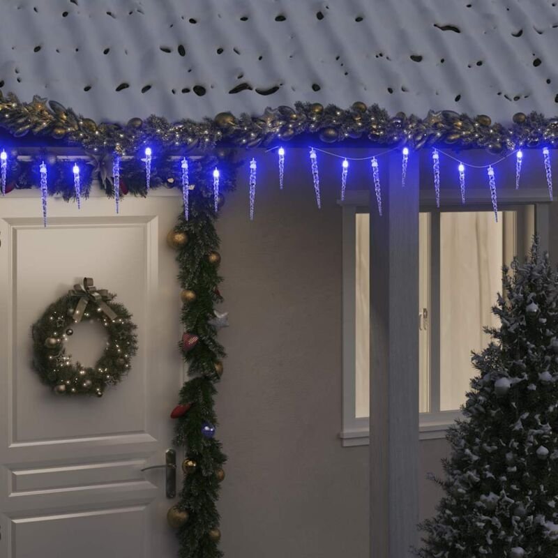 Eiszapfen-Lichterkette 200 LEDs Blau 20 m Acryl PVC vidaXL