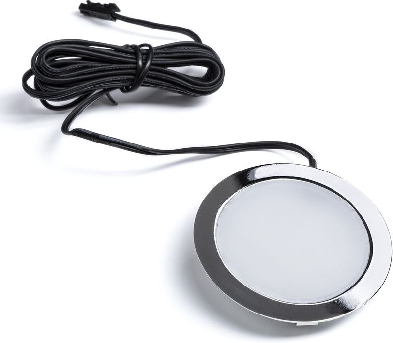 LED Möbeleinbauleuchte GIULIA 12 V 3W Chrom poliert kaltweiß miniAMP