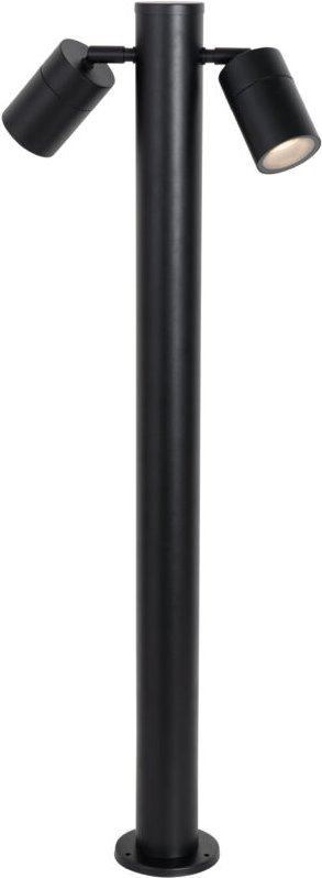 Stehende Außenleuchte schwarz 80 cm IP44 verstellbar 2-Licht - Duo