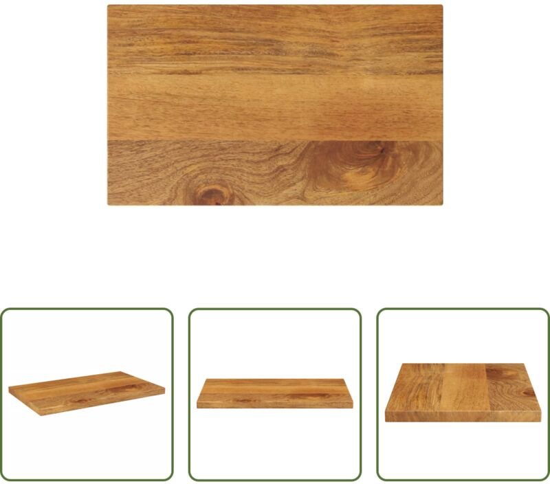 Massivholz - Tischplatte 50x20x3,8 cm Rechteckig Massivholz Mango