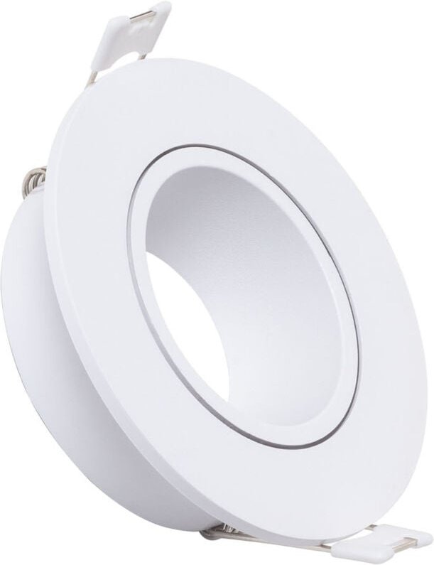Downlight-Ring Rund Weiß für GU10 / GU5.3 LED-Glühbirne Schnitt Ø 75 mm Weiß