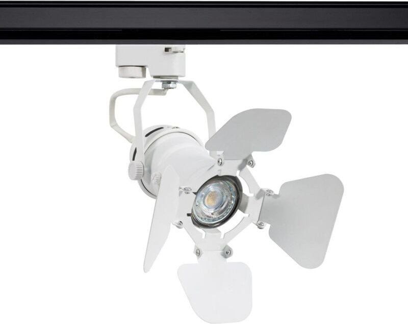 1-Phasenstromschiene Strahler Kuranga für GU10-Glühbirne Weiß