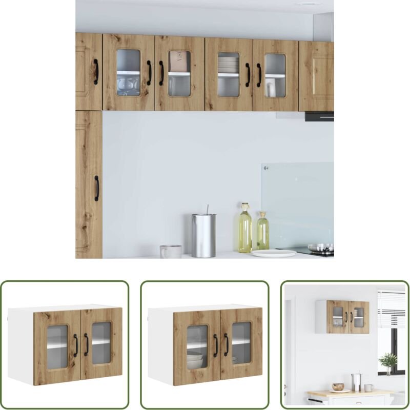 Holzschrank - Küchenschrank mit Speicher Kalmar Artisan-Eiche 60 x 31 x 40 cm