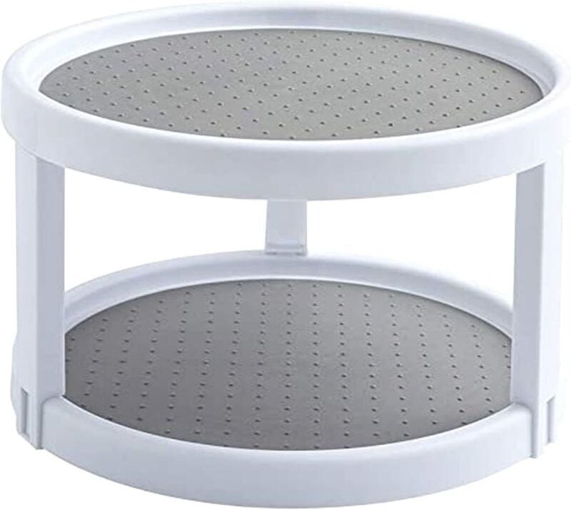 drehbares Gewürzregal, Drehteller für Gewürze und Soßen, Küchenaufbewahrung, multifunktionaler, zweistöckiger Küchenorga...