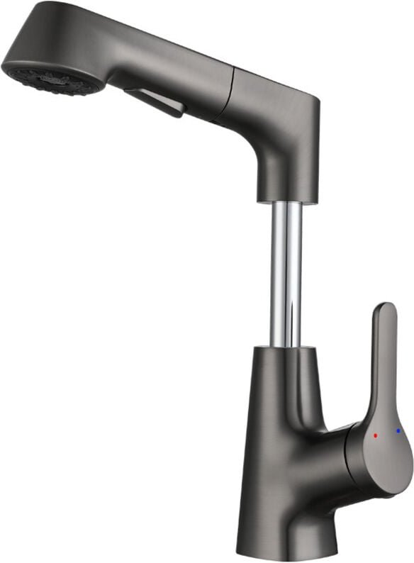 Ausziehbarer Küchenhahn, Spültischarmatur mit Brause, Zwei Arten von Wasserstrahlen, 360° schwenkbarer Küchenhahn, Küche...