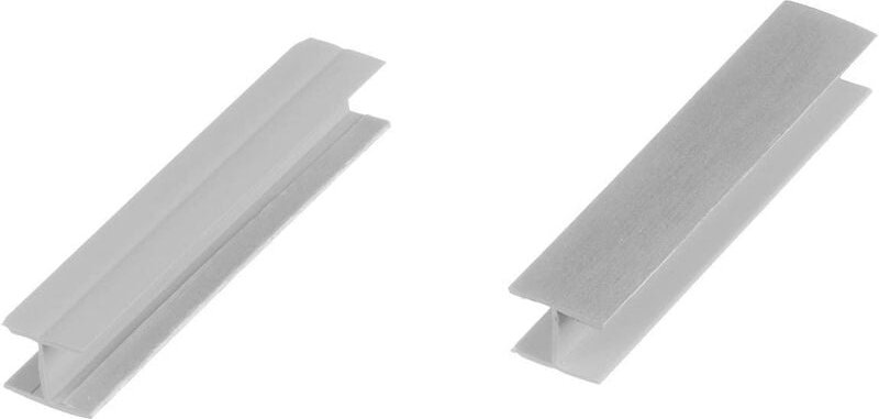 Verbinder Sockelblende Sockelleiste für Einbauküche 150mm Höhe aluminium Gebürstet - HBK15 - Holzbrink