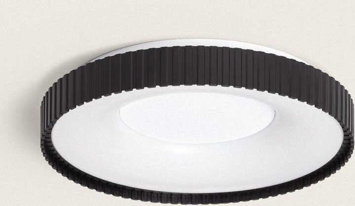 Ledkia - LED-Deckenleuchte Rund Metall cct Wählbar 24W Guerin Schwarz