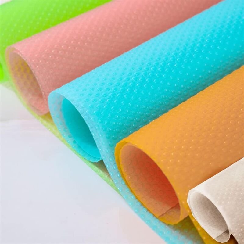 5-teiliges Kühlschrankmatten-Set, antibakteriell, schmutzabweisend, rutschfest, für Küche und Kühlschrankschublade