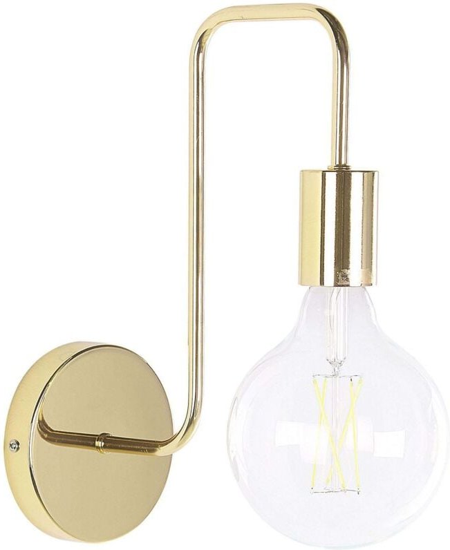 Wandleuchte Gold mit 32 cm Höhe Lampe aus Metall Wohnzimmer Schlafzimmer Küche Flur Moderne Deckenleuchte Modernes Desig...