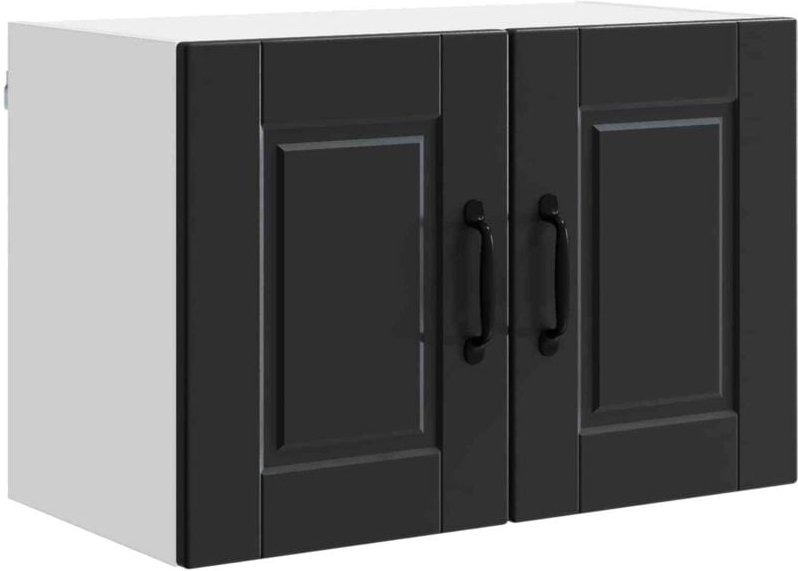 Küchenwandschrank mit Tür Schwarz 60 x 31 x 40 cm Holzwerkstoff vidaXL