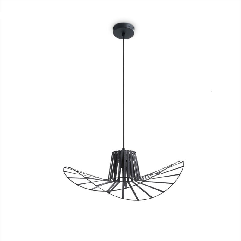 Led Pendelleuchte Wohnzimmer Esszimmer Schlafzimmer Hängellampe Modern Stylisch Pendelleuchte - Schwarz, Schwarz (Ø45 cm...
