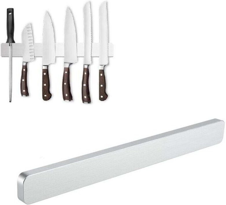 Magnetischer Wandmesserhalter, Messerhalter aus Edelstahl, 40 cm lange magnetische Messerleiste, magnetischer Wandmesser...