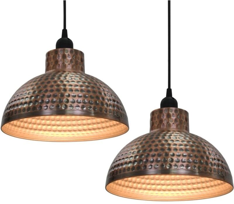 Deckenleuchten 2 stk halbkugelförmig kupferfarben Vidaxl
