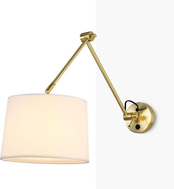 Zylindrische Wandleuchte mit klassischem, gebogenem Design