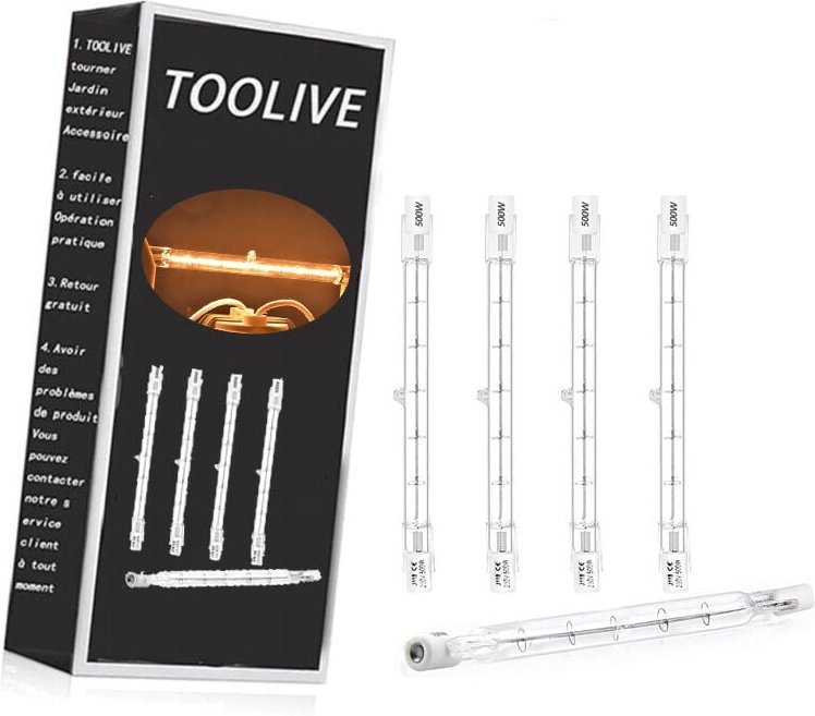 Deckon - 500 w R7s Halogenlampe, 118 mm, dimmbar, Warmweiß 2800 k, J118, lineares Halogen-Flutlicht, ac 220–240 v, 11000...