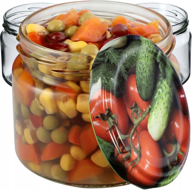 Einmachgläser mit Schraubdeckel, Marmeladengläser 330ml, Vorratsgläser für Marmeladen, Konfitü - Kadax