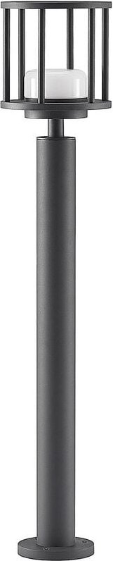 Lucande - Berenike Wegeleuchte, rund, 85 cm - dunkelgrau (ral 840-M)