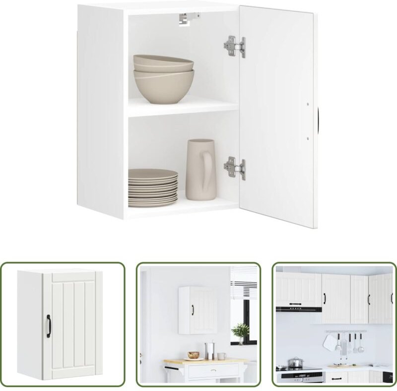 vidaXL Holzwerkstoff - Küchen-Hängeschrank Lucca Weiß Holzwerkstoff