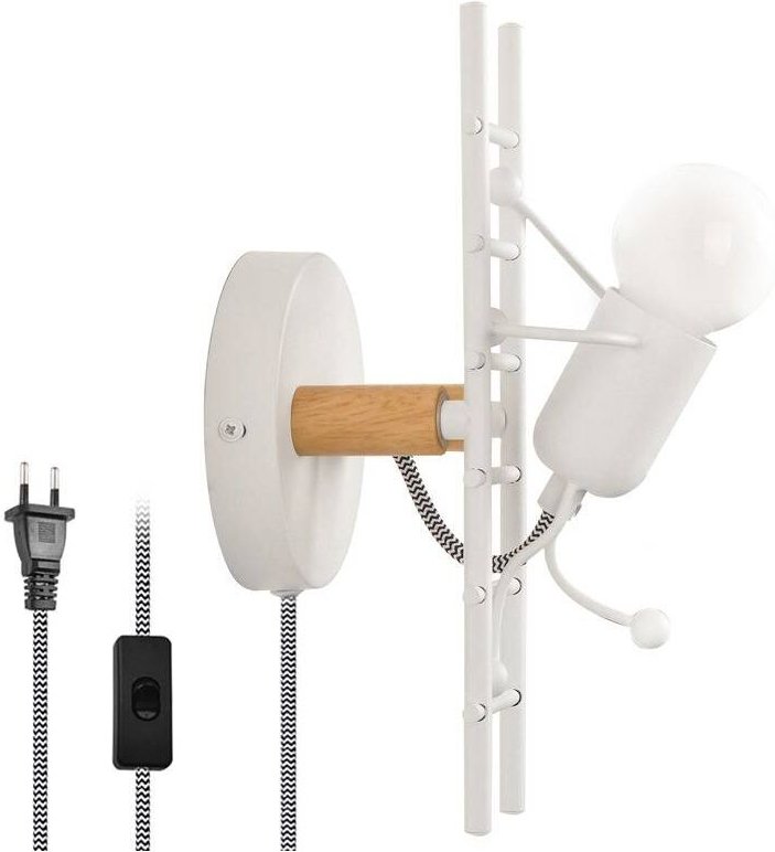 Wandleuchte 'Doll' - Mit Schalter und Stecker - E27