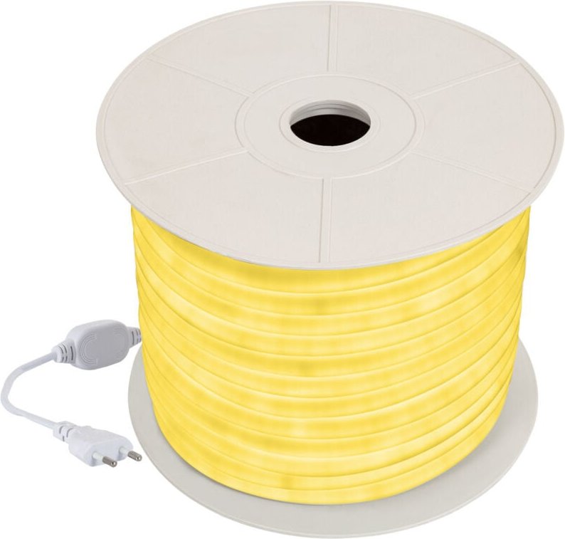 LED-Neonstreifenrolle 220V ac 120 LED/m 50m Rund 360 Gelb IP67 nach Mass Schnitt alle 100cm Gelb