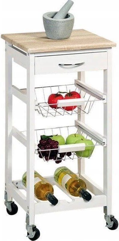 Kesper Küchenwagen weiß elegantes Design 36 cm