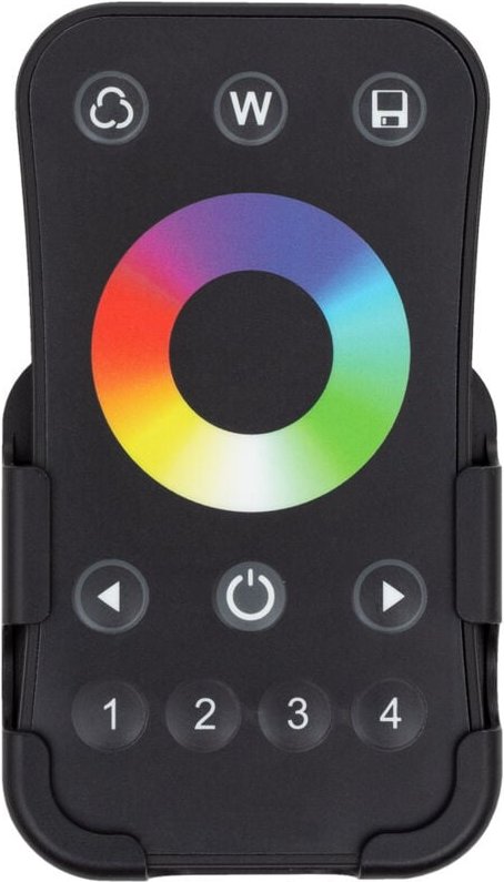 RF-Fernbedienung für RF-Controller RGB-CCT Wählbar Einfarbig 4 Zonen Schwarz