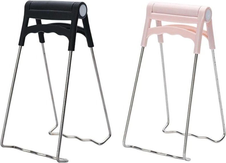 2 Schüsselklammern aus Edelstahl, Schüsselgreifer, Topfklammer, faltbare Küchenklammer für heiße Gerichte, rutschfeste T...