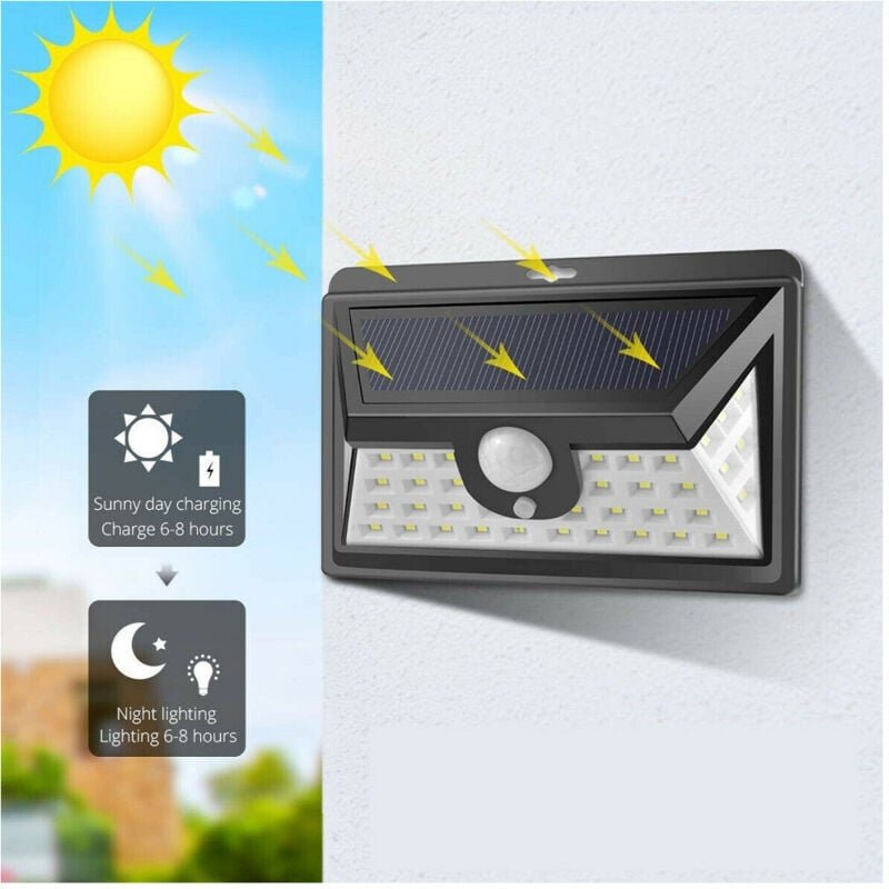 Trade Shop Traesio - Trade Shop - faro led mit crepuscolare solare 24 led sensore crepuscolare movidierung -