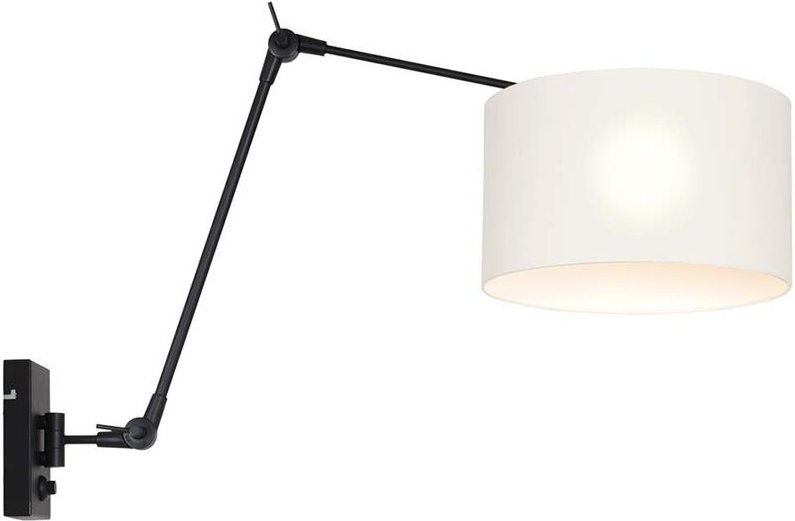 Wandleuchte - Prestige Chic - schwarz - leinen - Steinhauer