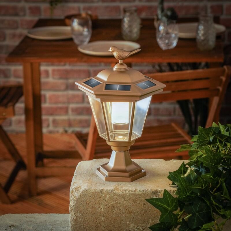 Esotec - Solar Sockelleuchte Tivoli, Solarleuchte, Gartenleuchte, 20x28cm, 102063