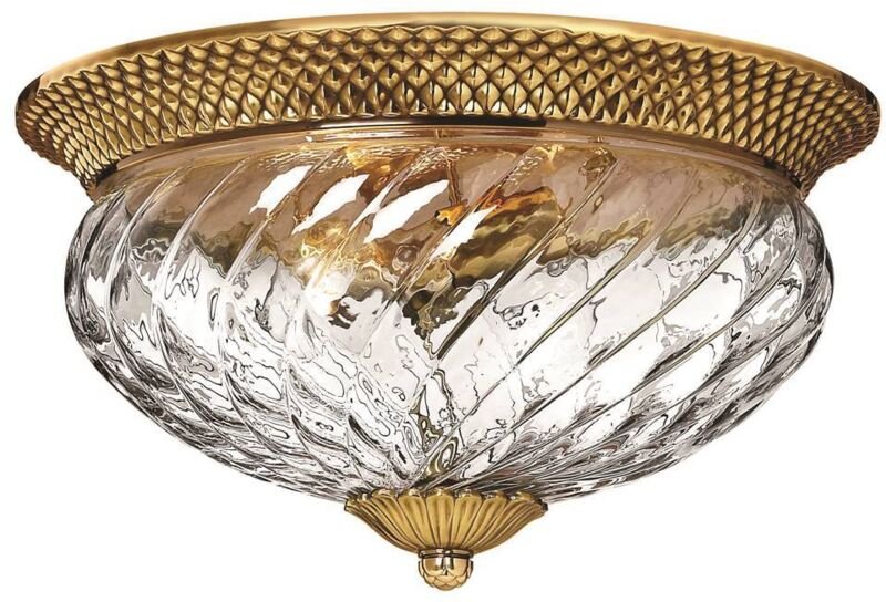 Hinkley - Deckenleuchte Designleuchte Wohnzimmerlampe 3-Flammig Messing Glas klar E27